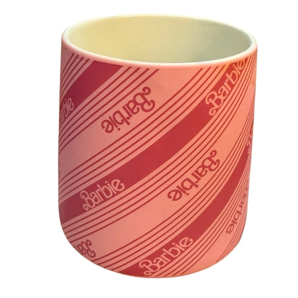 Barbie Pink Diagonal‎ Stripe Mug